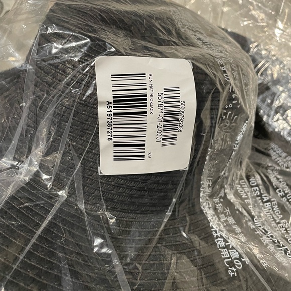 🆕 Old Navy Women’s Wide-Brim Straw Sun Hat Black S/M Floppy Beach Black - Picture 5 of 7